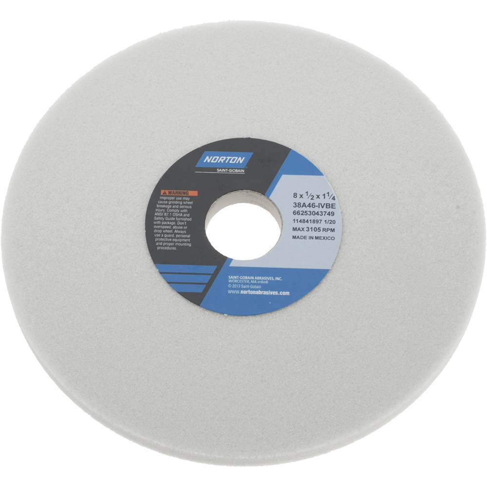 Picture of Norton Abrasives 8 X 1/2 X 1-1/4 Aluminum Oxide Wheel